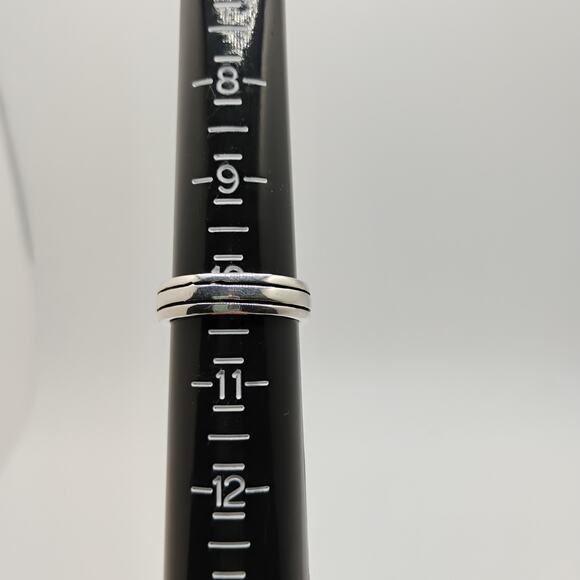 Grooved Band in a Satin Finish Sterling Silver Sz 10.25 - Picture 5 of 7